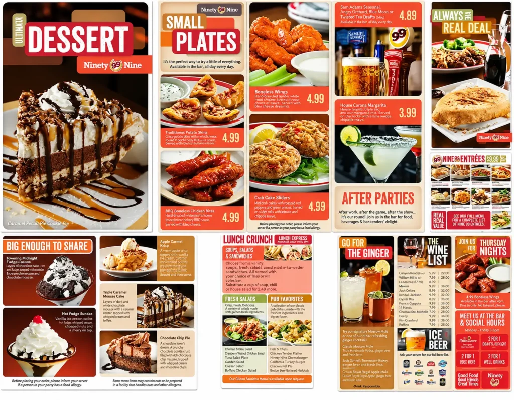 99 Restaurant Menu