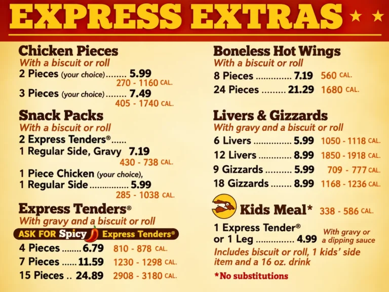 Chicken Express Menu