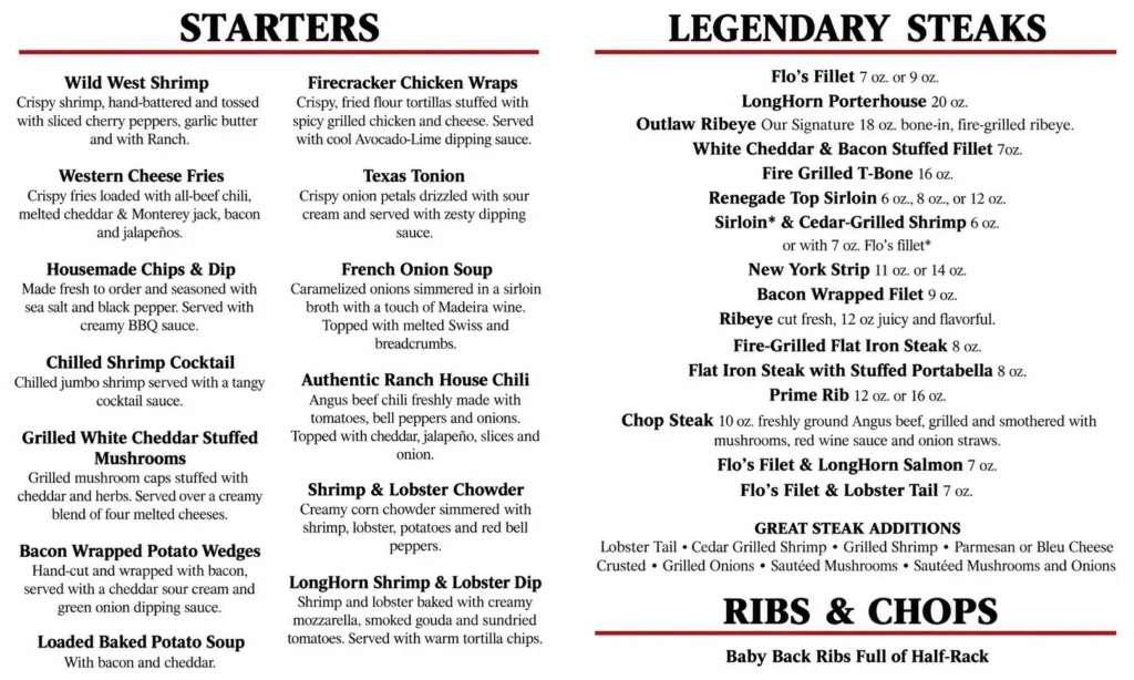 LongHorn Menu