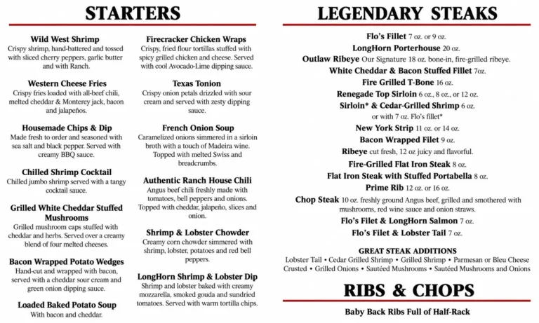 LongHorn Menu