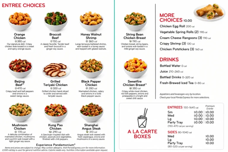 Panda Express Menu
