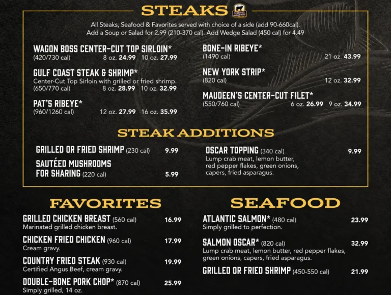 Saltgrass Menu