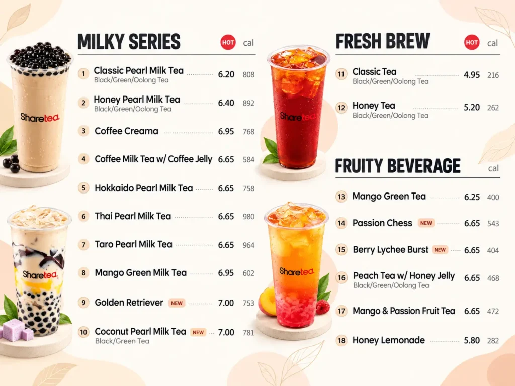 ShareTea Menu