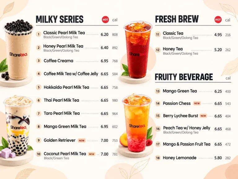 ShareTea Menu