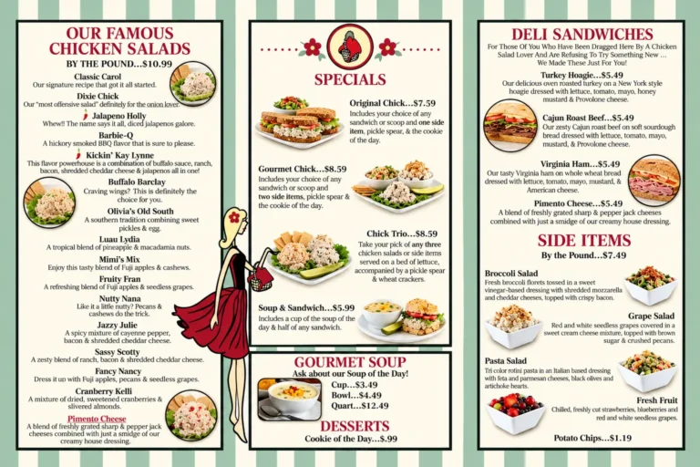 Chicken Salad Chick Menu