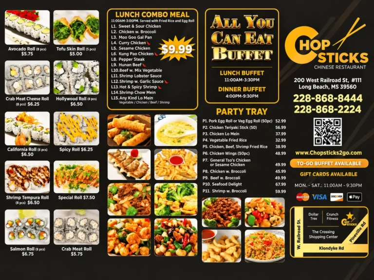 Chopsticks Menu