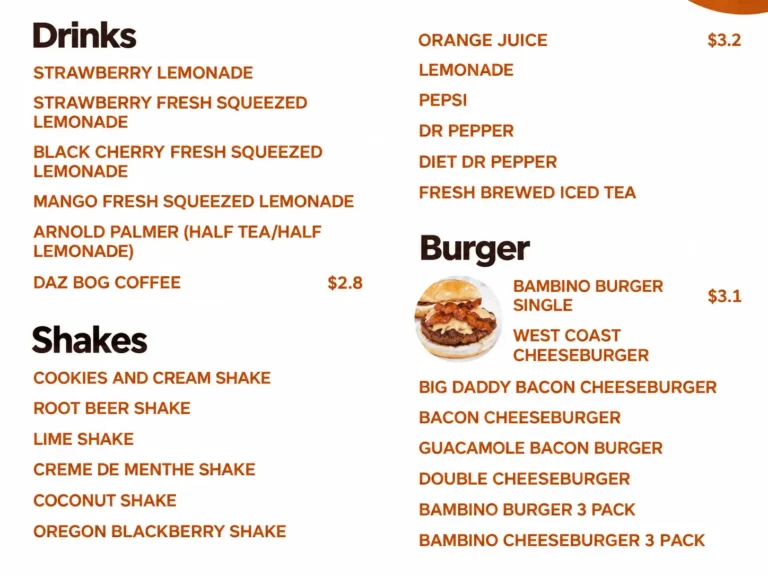 Good Times Menu