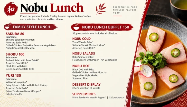 Nobu Atlanta Menu