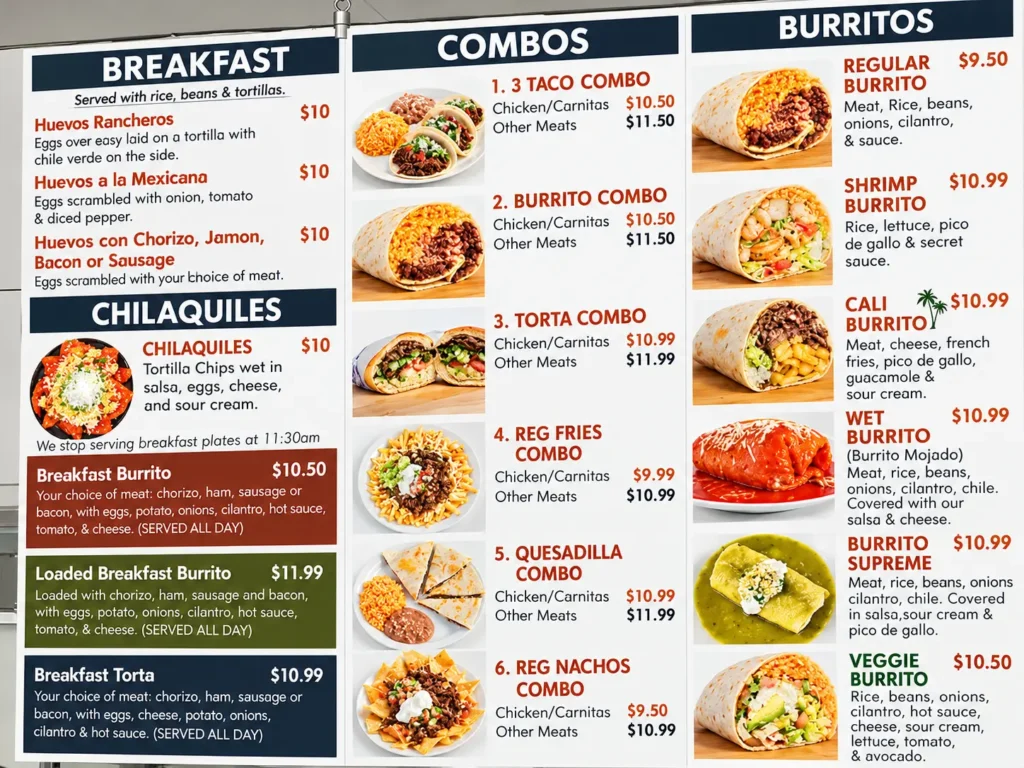 Taco Villa Menu