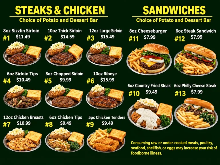 Western Sizzlin Menu